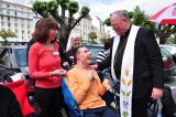 2011 Lourdes Pilgrimage - Archbishop Dolan with Malades (241/267)